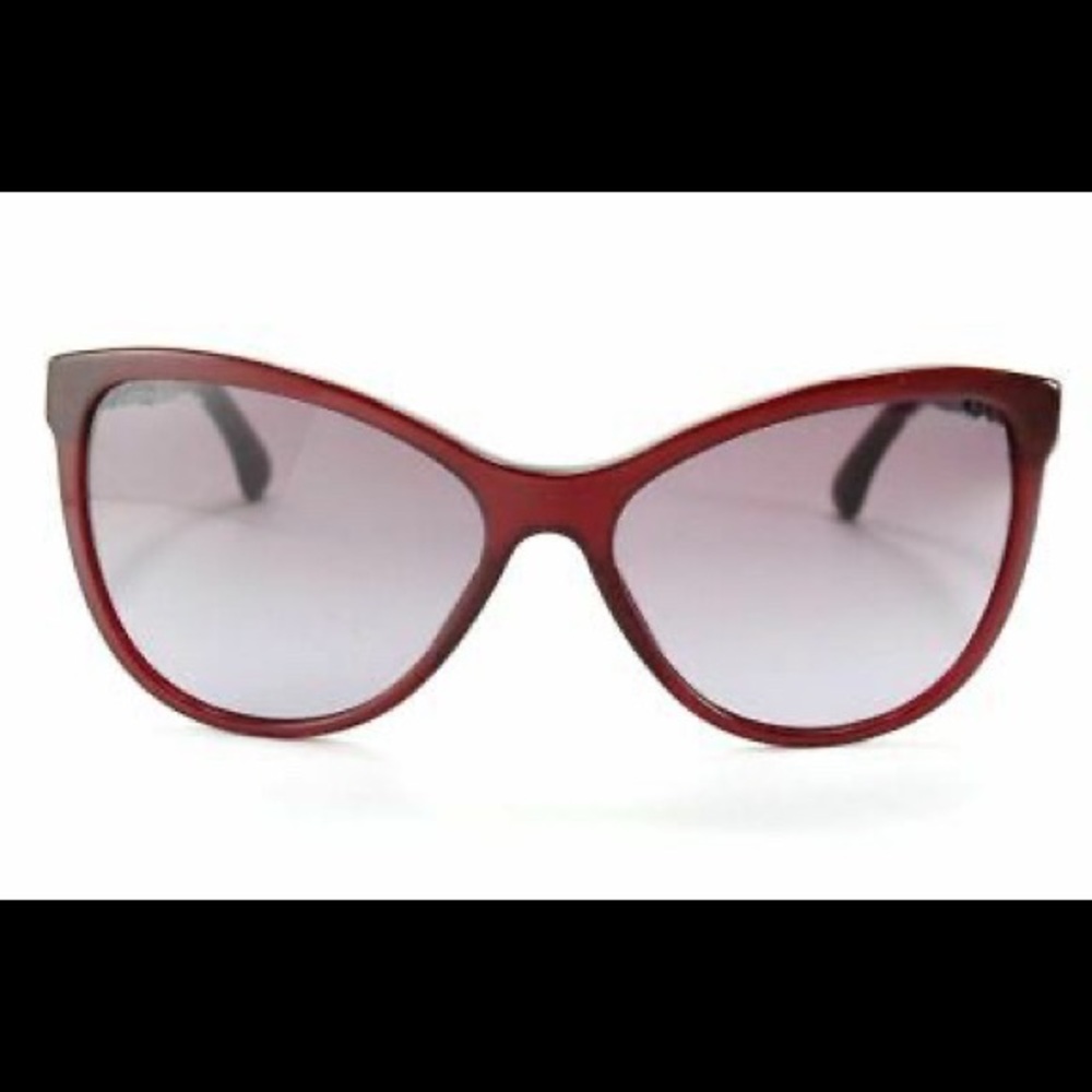 CHANEL - burgundy car butterfly chain sunglasses